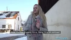 Play Blonde Pussy Who Is Fucked In The Snow In Winter