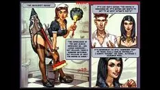 Reproducir Hermosa puta morena se mete la lengua en los pezones y se la follan