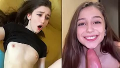 Redare Colegii de cameră sexy de colegiu se angajează într-o sesiune pasională de gât profund